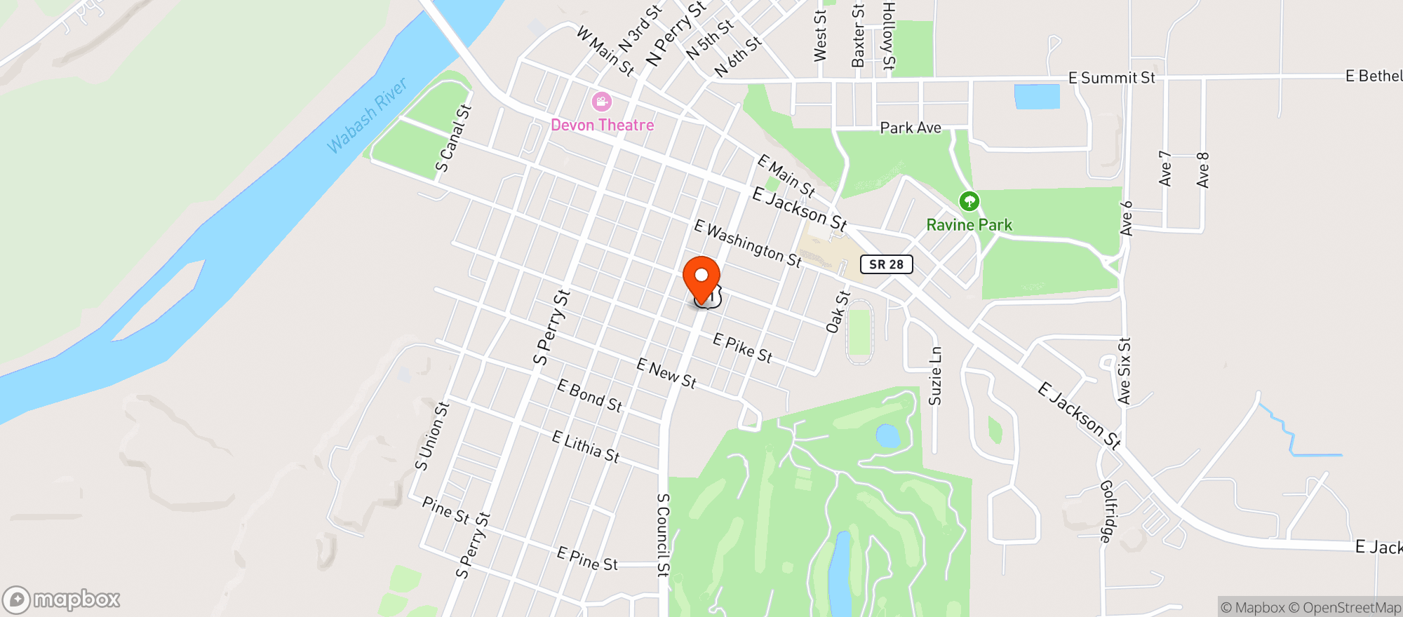 Map showing Attica Liquors