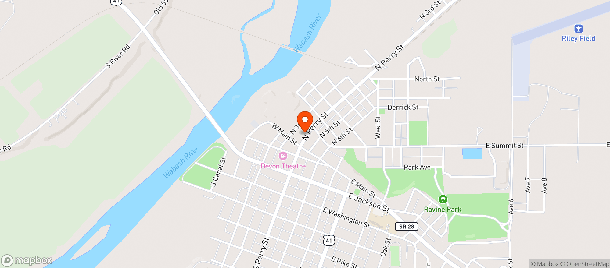 Map showing Attica Vapors