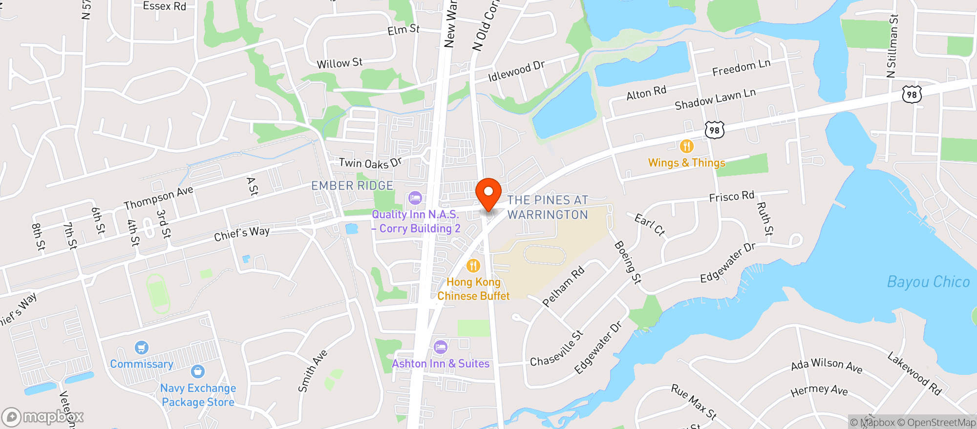 Map showing Cost Plus Liquors