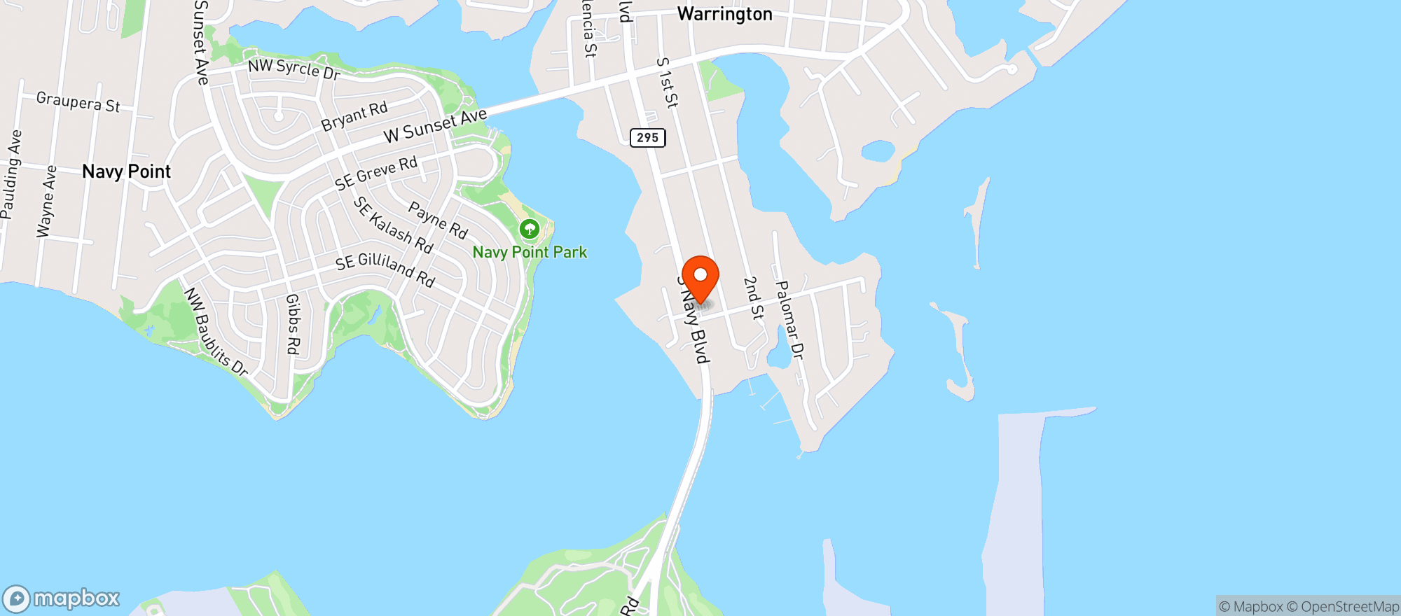 Map showing Navy Food Mart