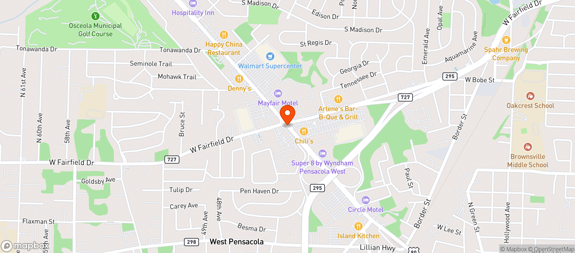 Map showing Walgreens