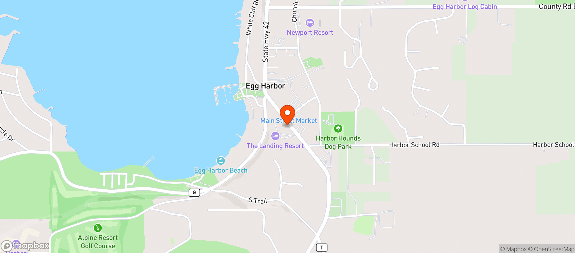 Map showing THE FIRESIDE