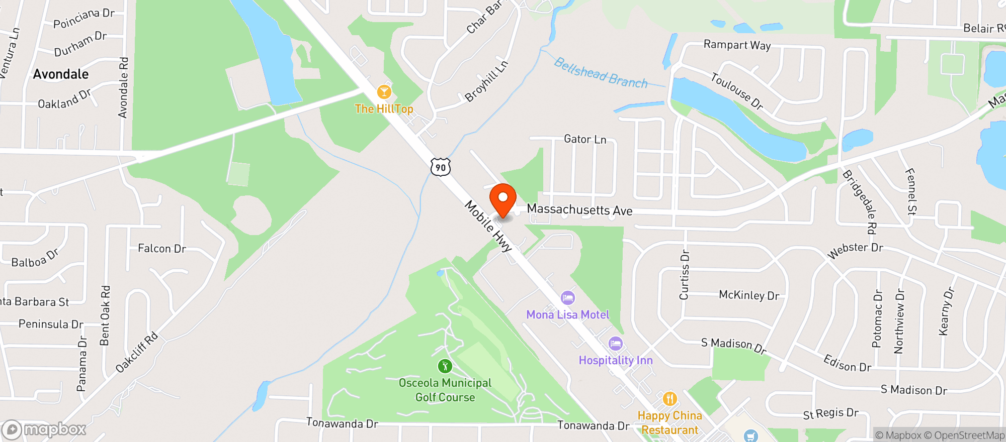 Map showing Quickstop #25