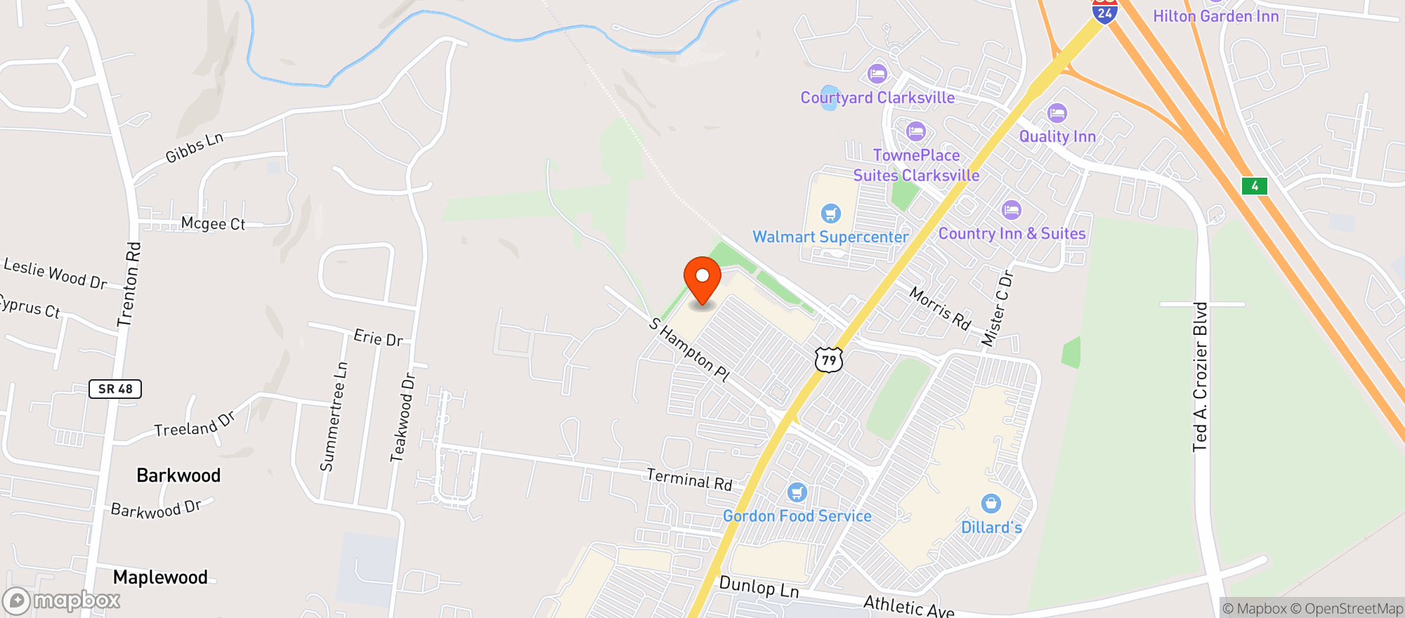 Map showing Walmart Supercenter