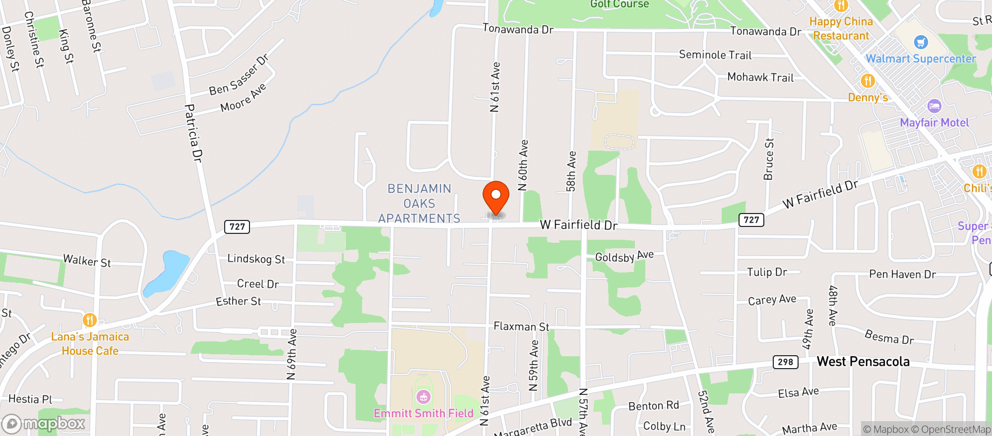 Map showing Quick Food Mart 3