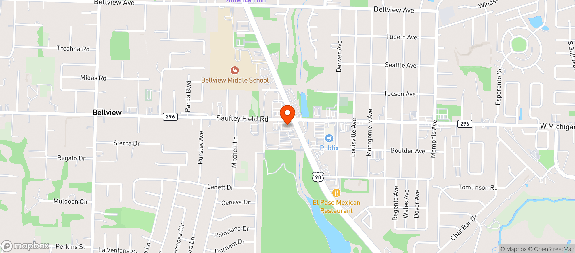 Map showing Walgreens