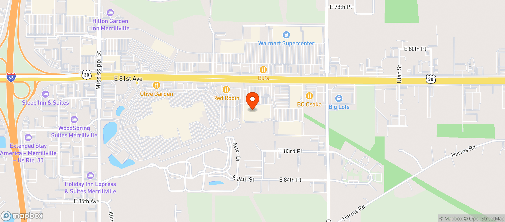 Map showing Target