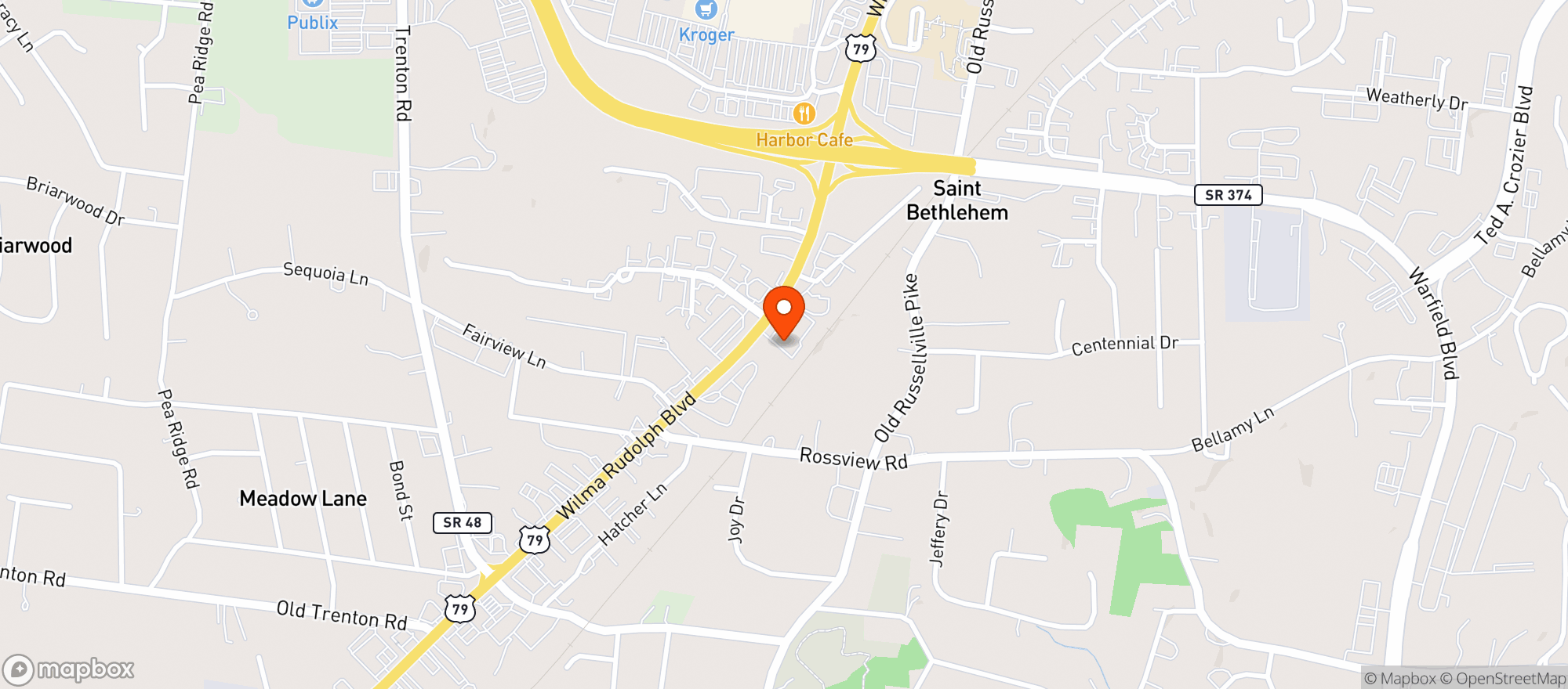 Map showing MULLIGAN'S WINE & SPIRITS