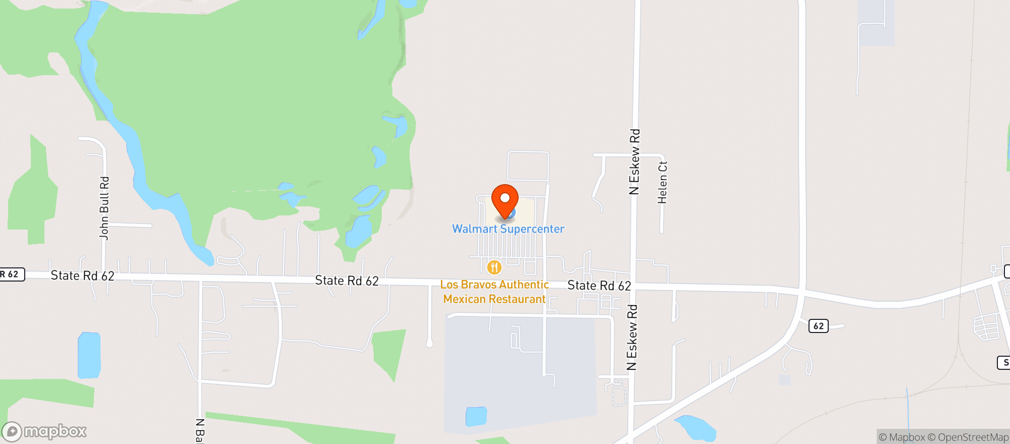 Map showing Walmart Supercenter