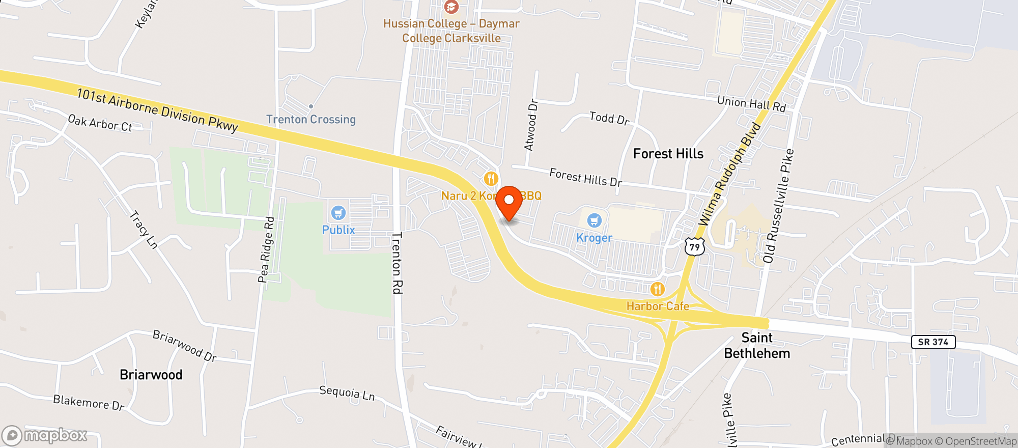 Map showing Nashville (026) - 00540 - Lowes Drive