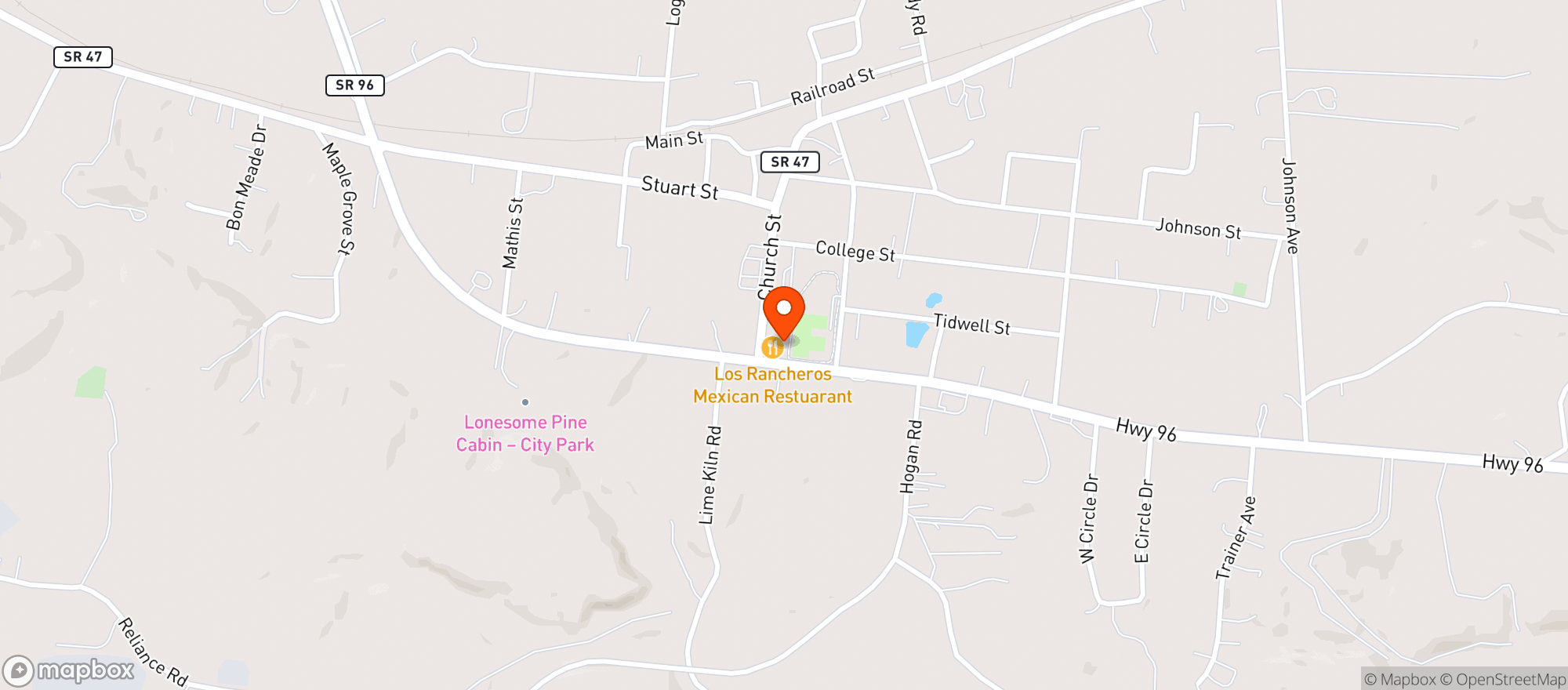 Map showing Rickhouse Wine & Spirits