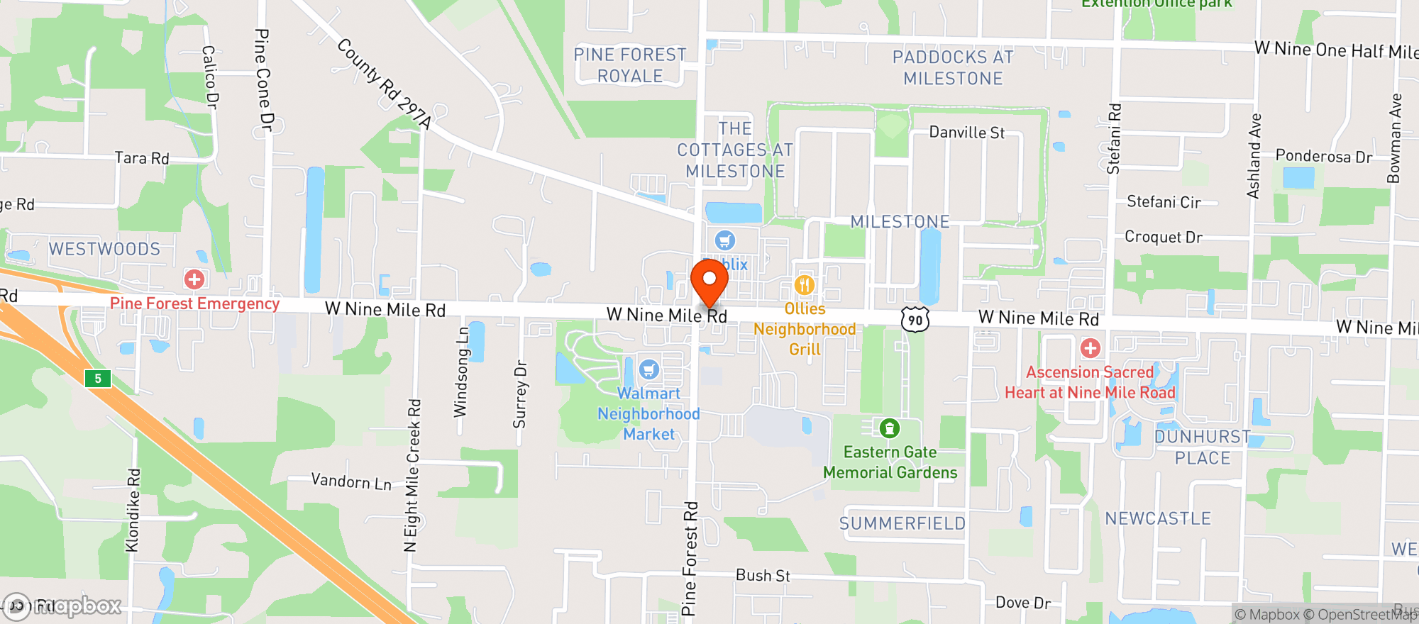 Map showing Publix