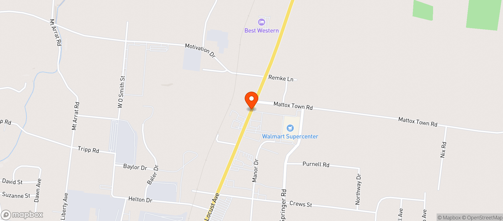 Map showing Walmart Supercenter