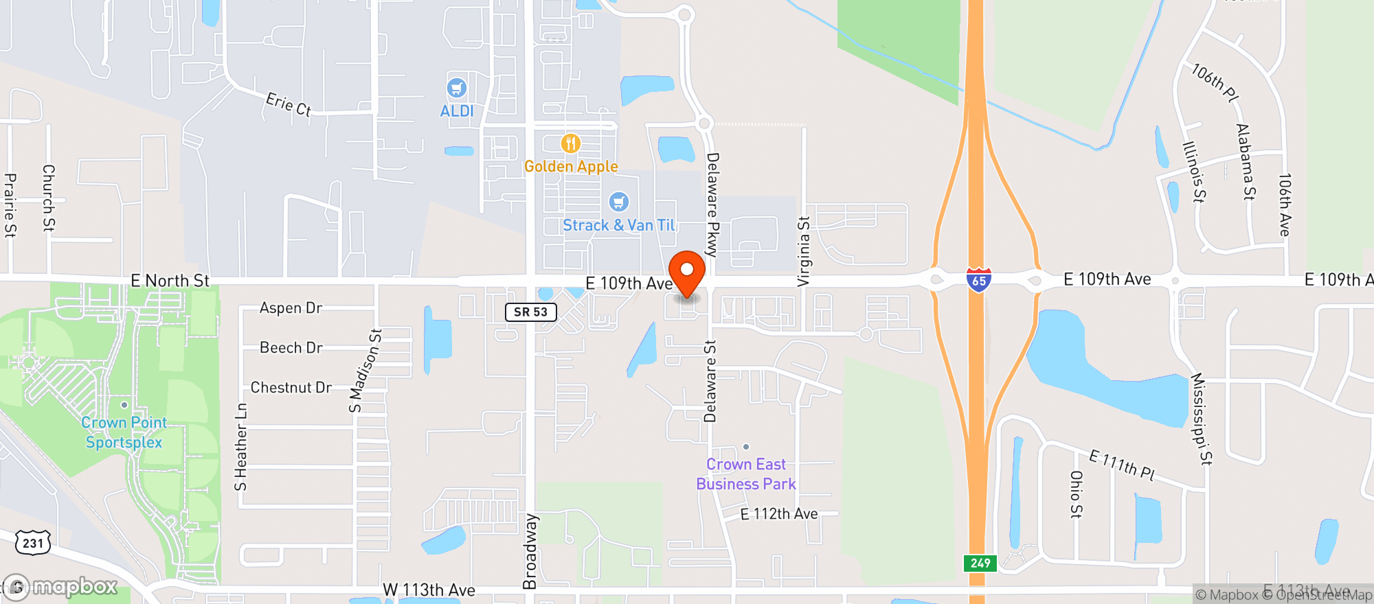 Map showing FIVE STAR LIQUORS