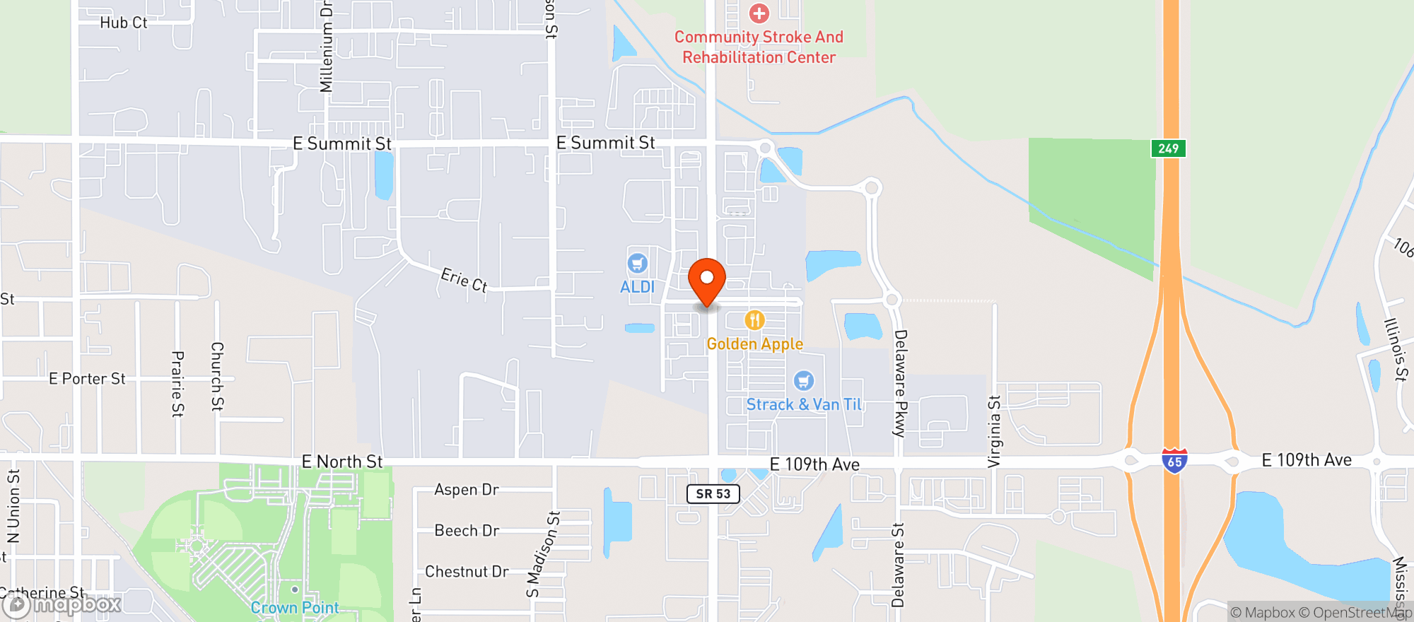 Map showing Gnc
