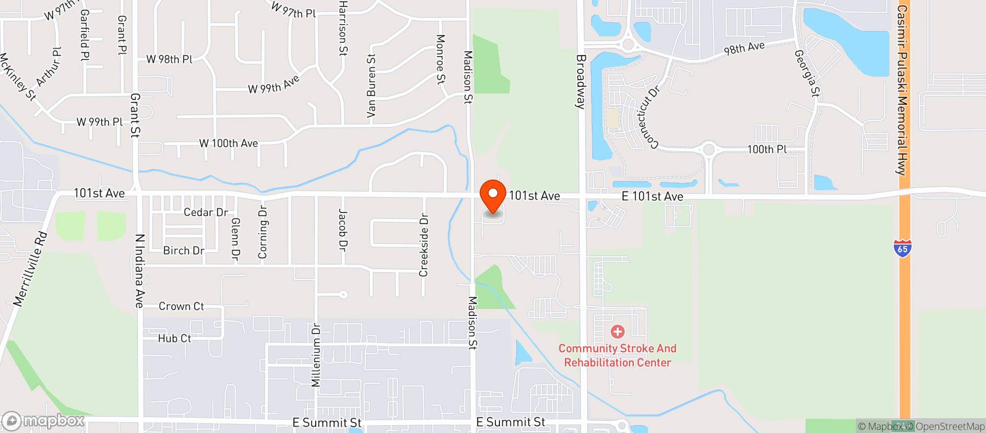 Map showing Gary Sportsmen Club