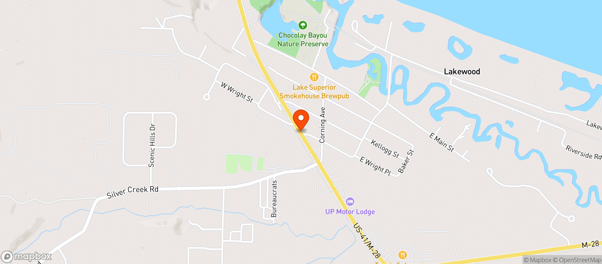 Map showing Krist Food Mart