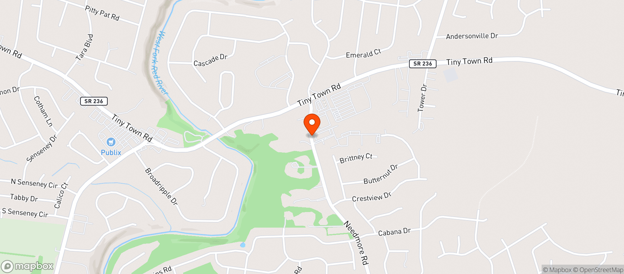 Map showing KROGER #580