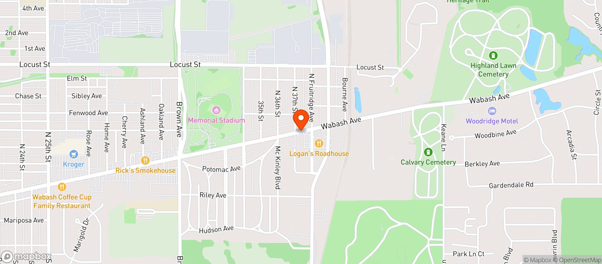 Map showing A & G Liquors