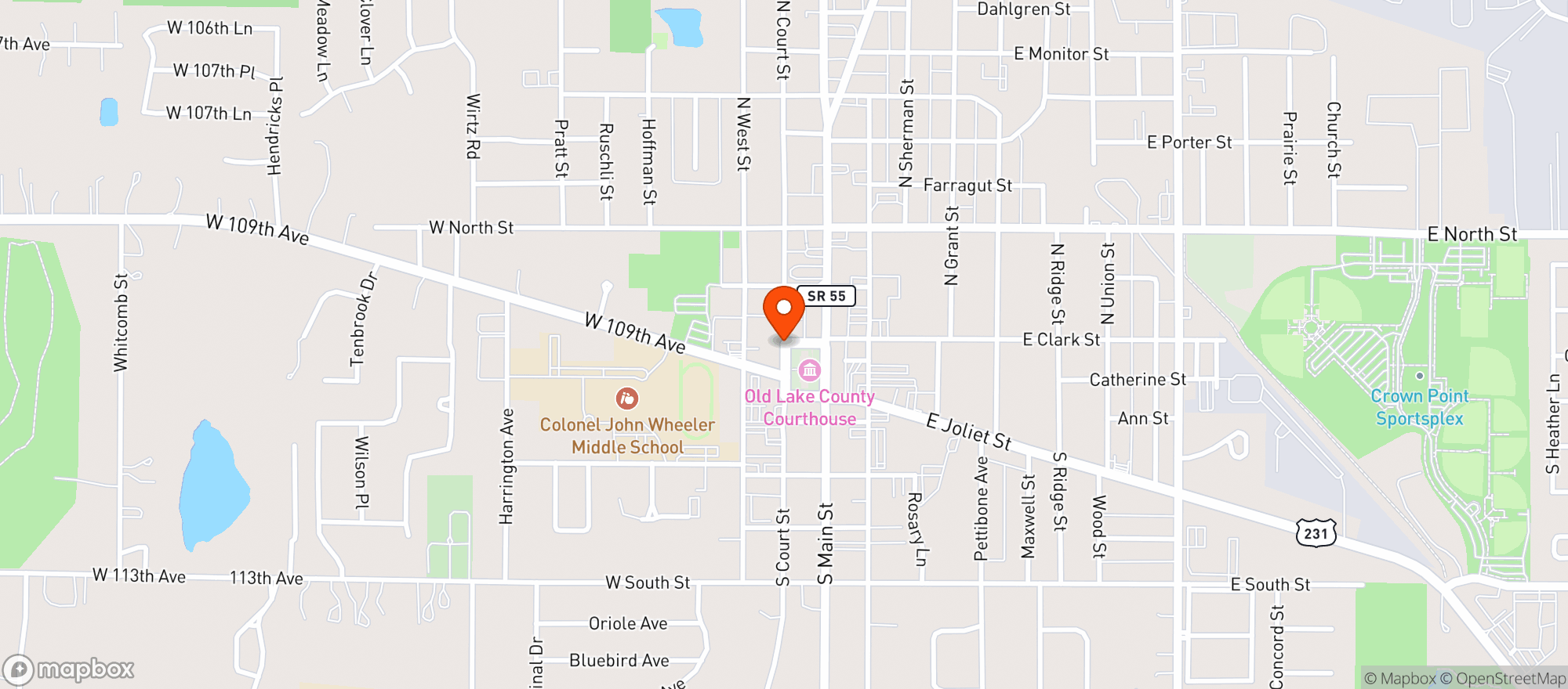 Map showing Eagles Lodge