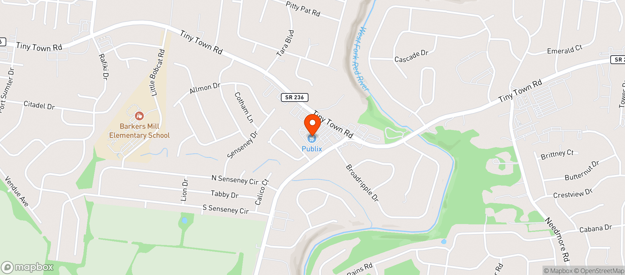 Map showing PUBLIX