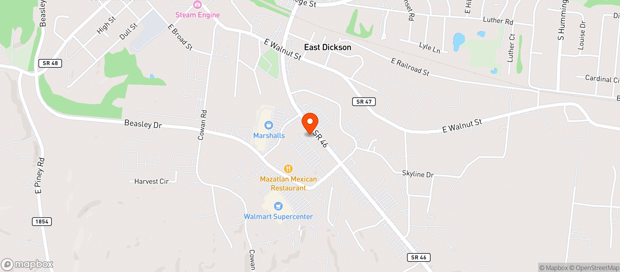 Map showing CORK & BOTTLE LIQUORS