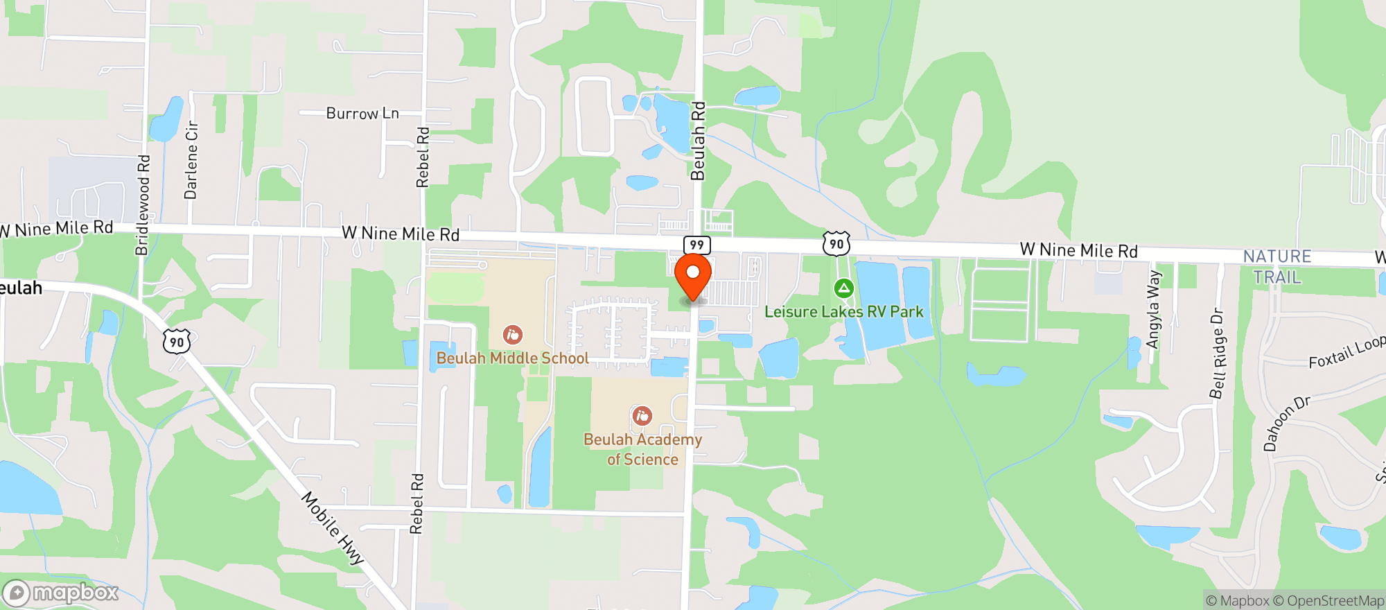 Map showing Publix Super Market