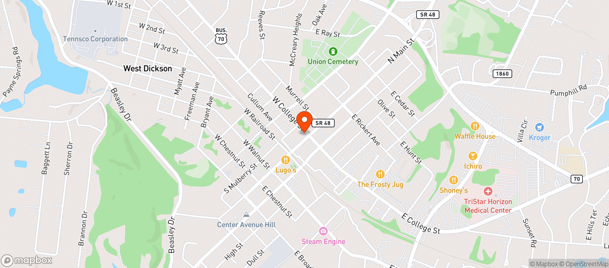 Map showing Mile Post 42