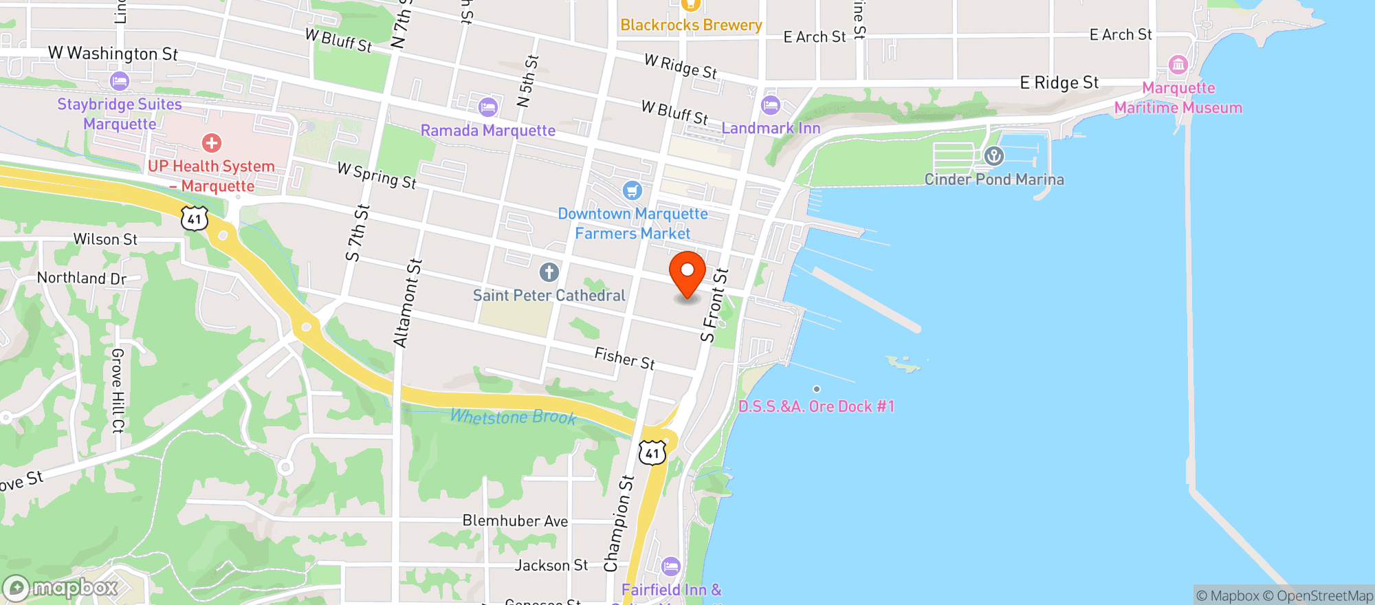 Map showing Marquette Wines