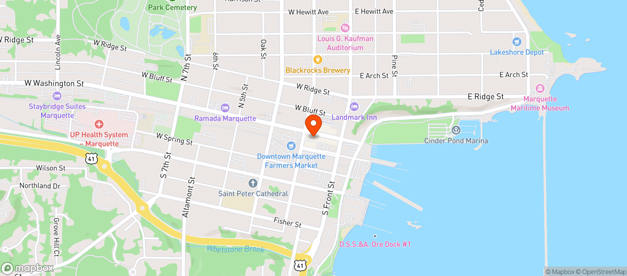 Map showing Lagniappe Cajun Eatery