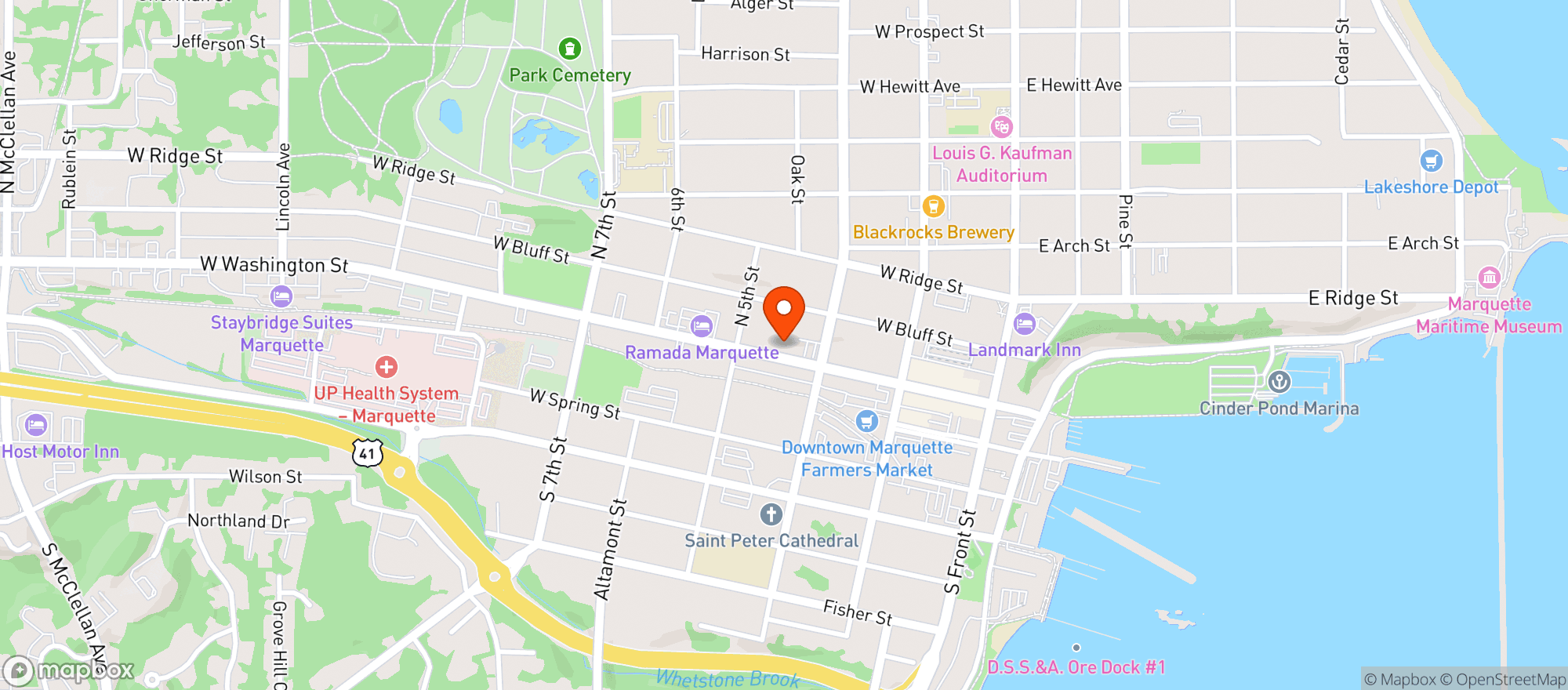 Map showing Krist Food Mart #6
