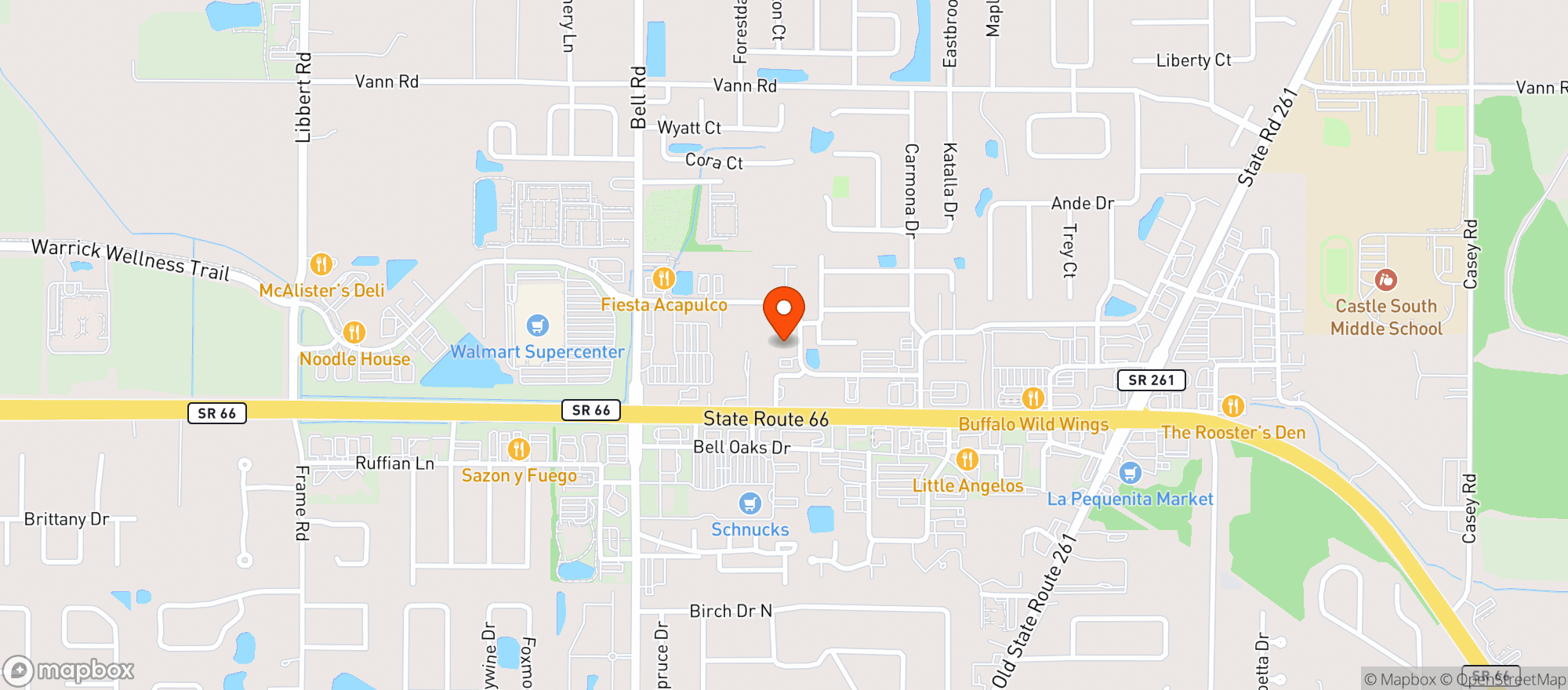 Map showing Myriad Brewing Co Taproom