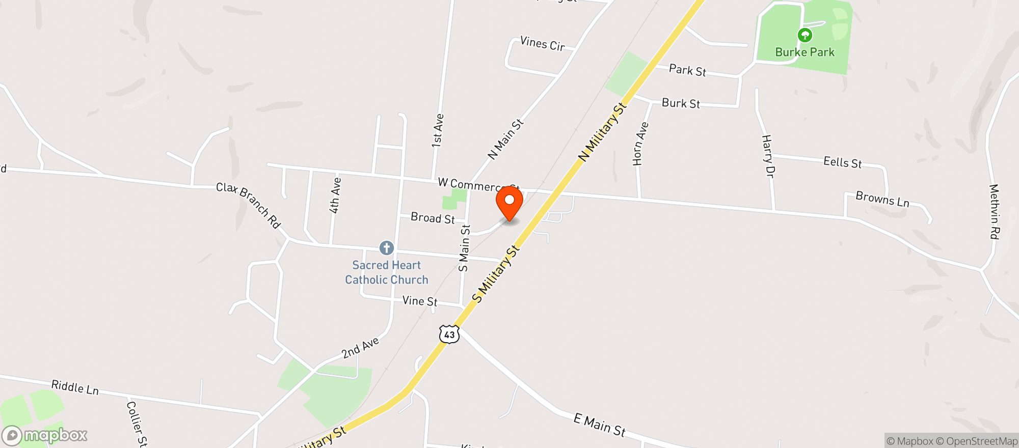 Map showing BIG STEVE BEVERAGES