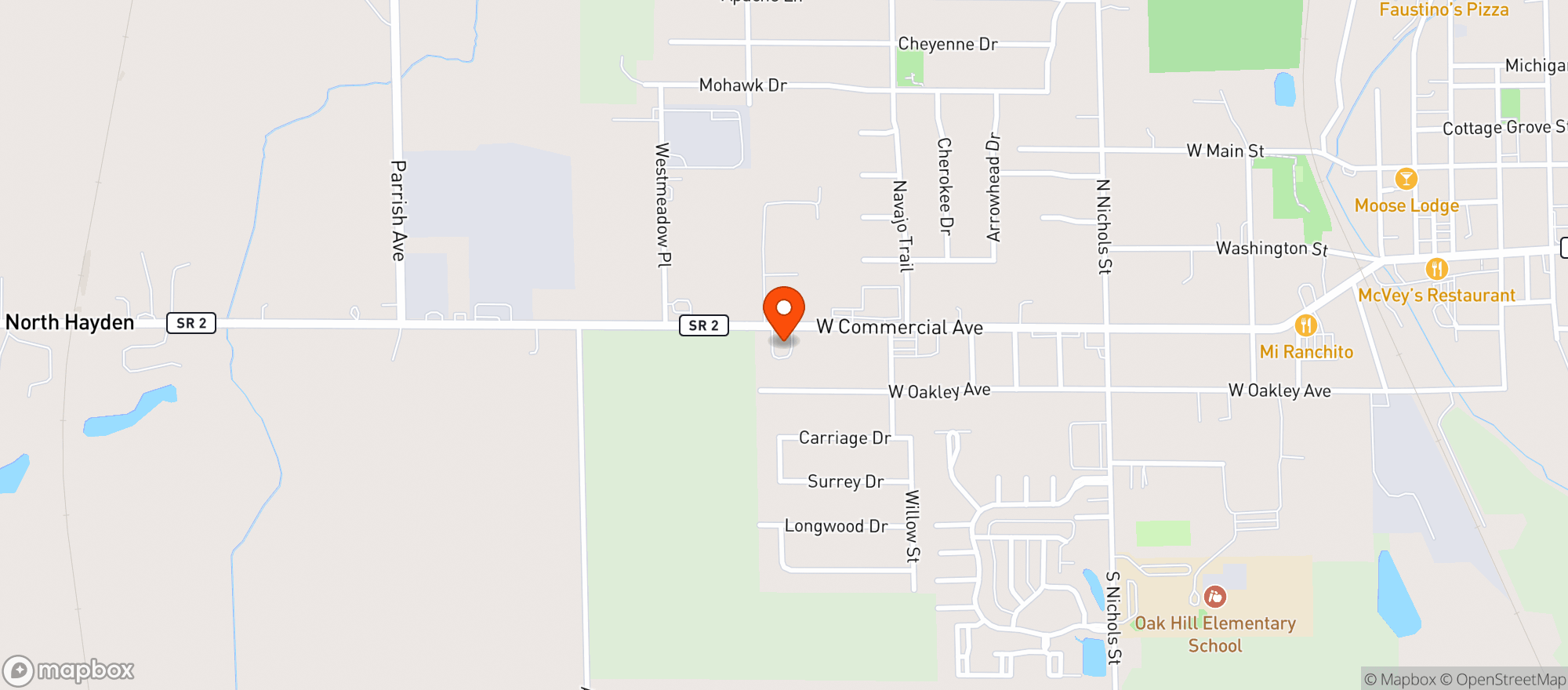 Map showing HANDY SPOT LIQUOR