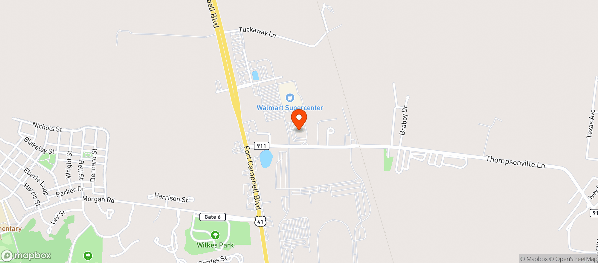 Map showing Legion Liquors