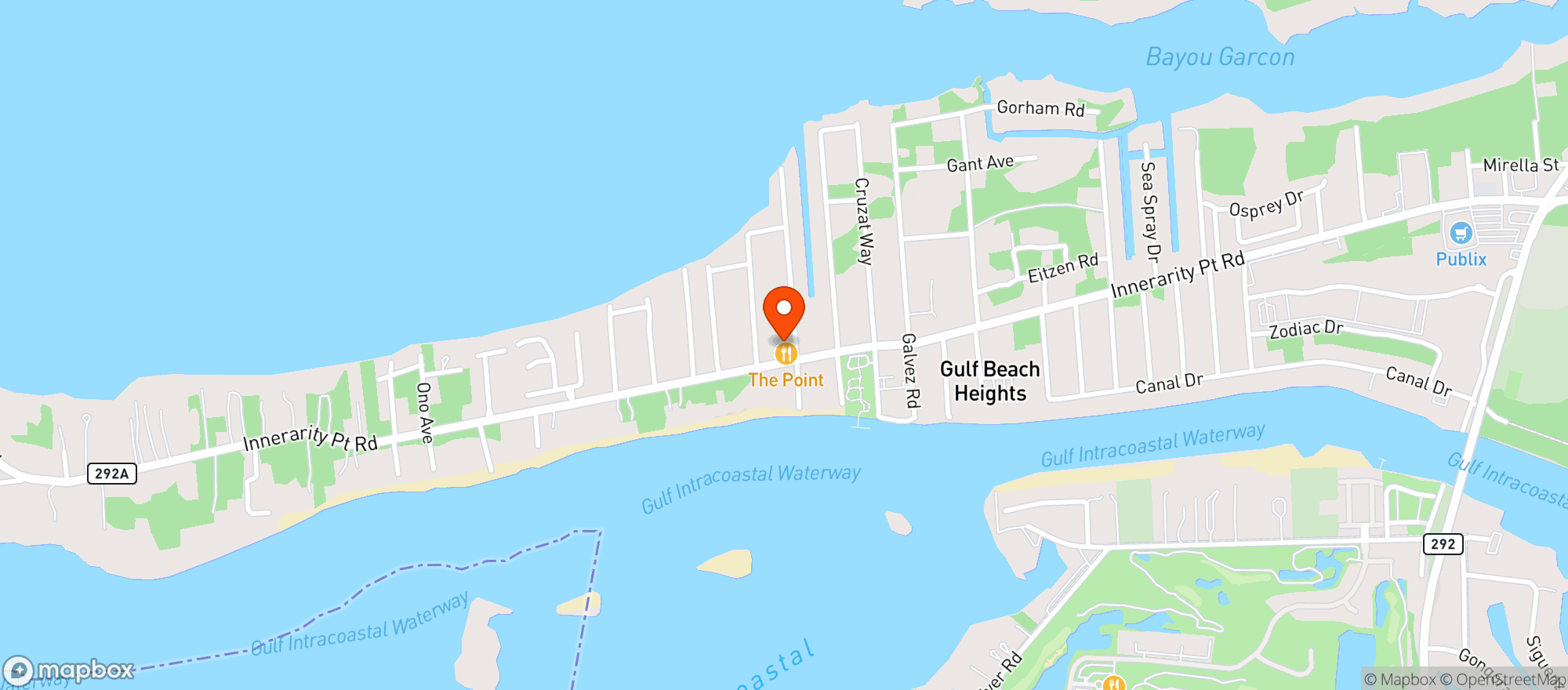 Map showing Original Point Restaurant