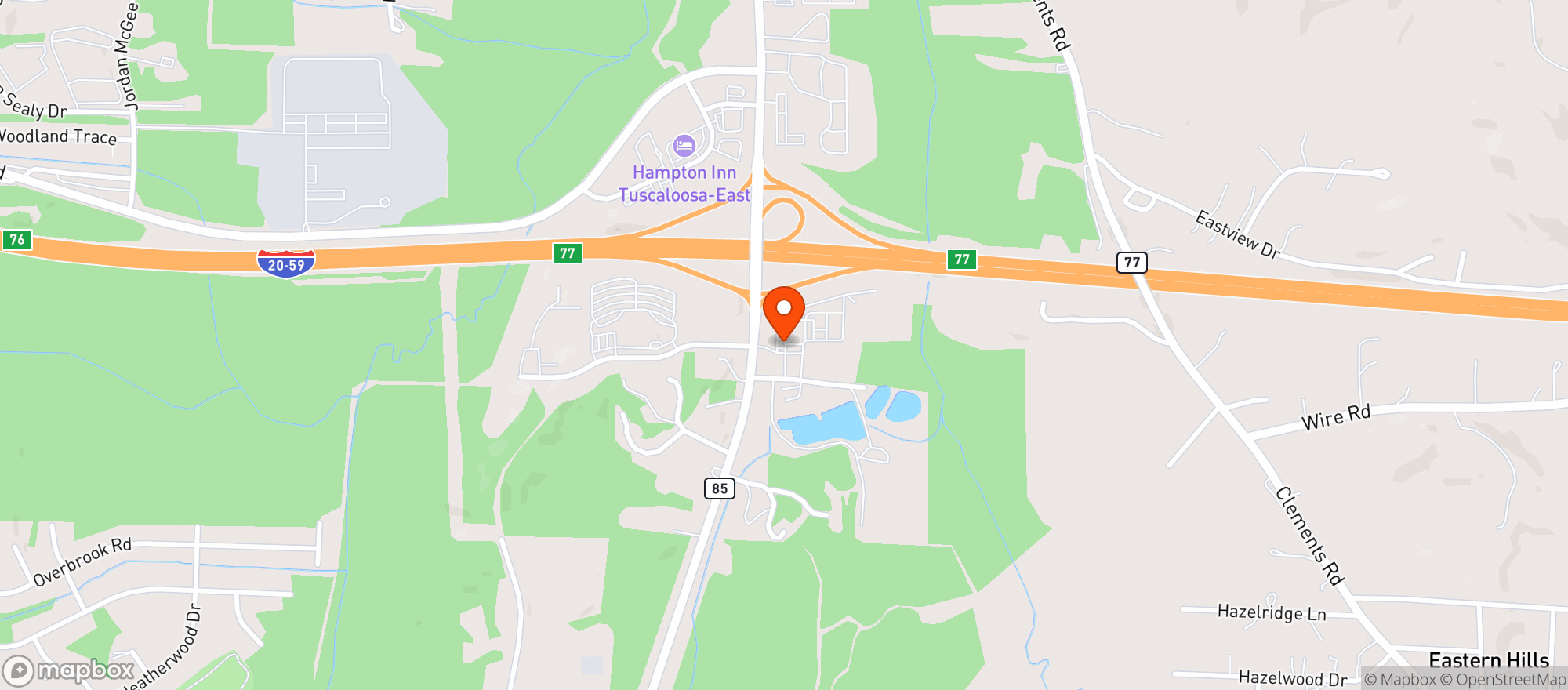 Map showing Quiktrip #7170