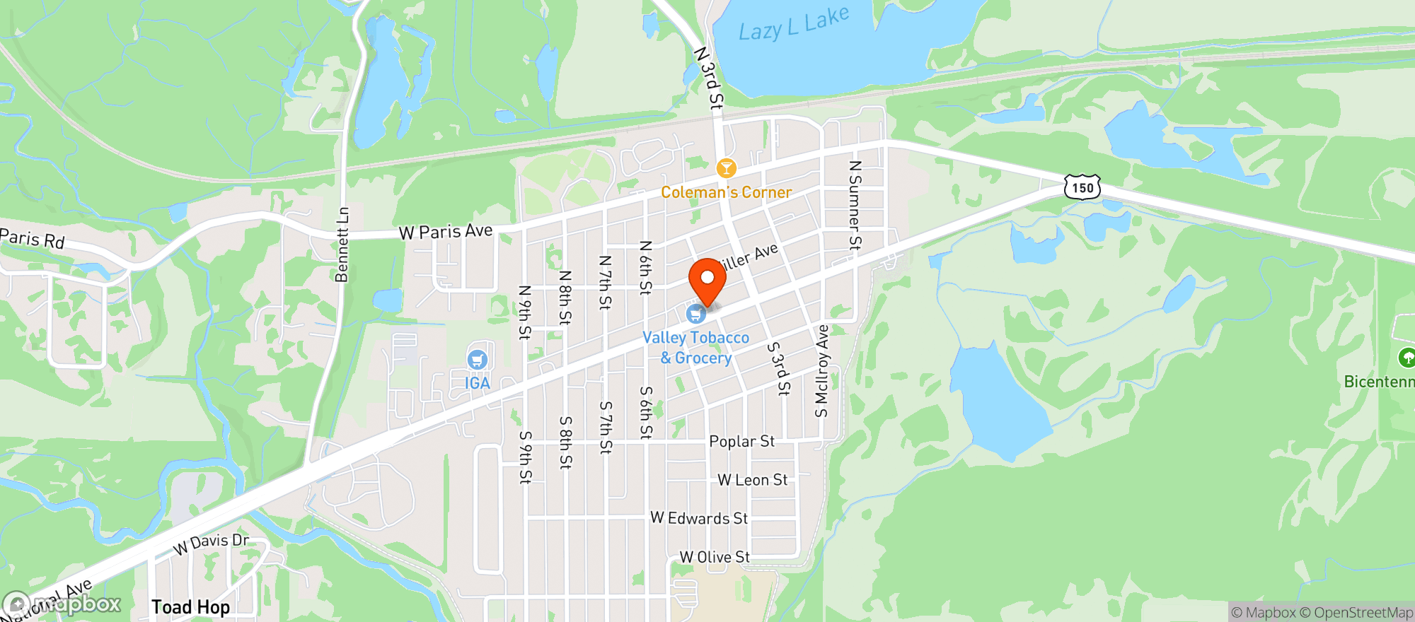Map showing Big Red Liquors #0024>Escrow