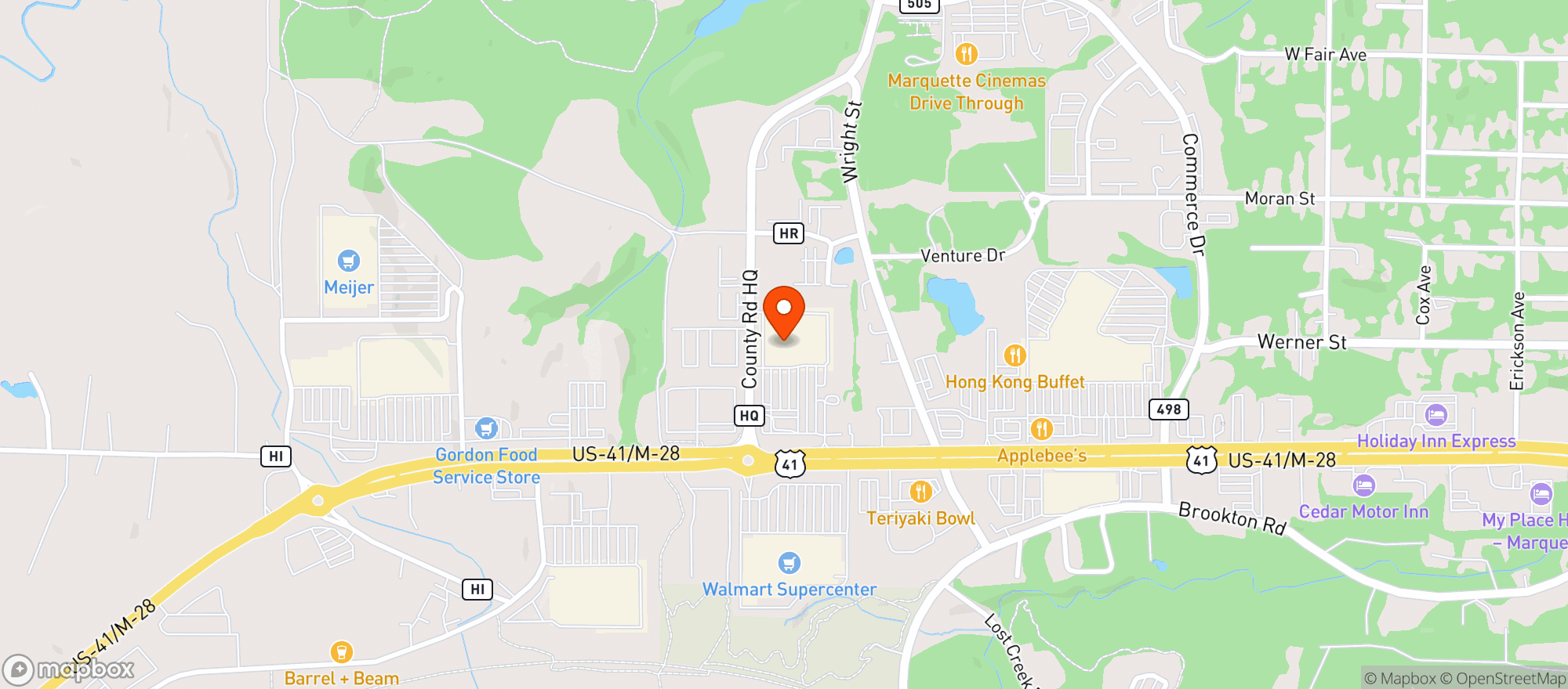 Map showing Target - Marquette