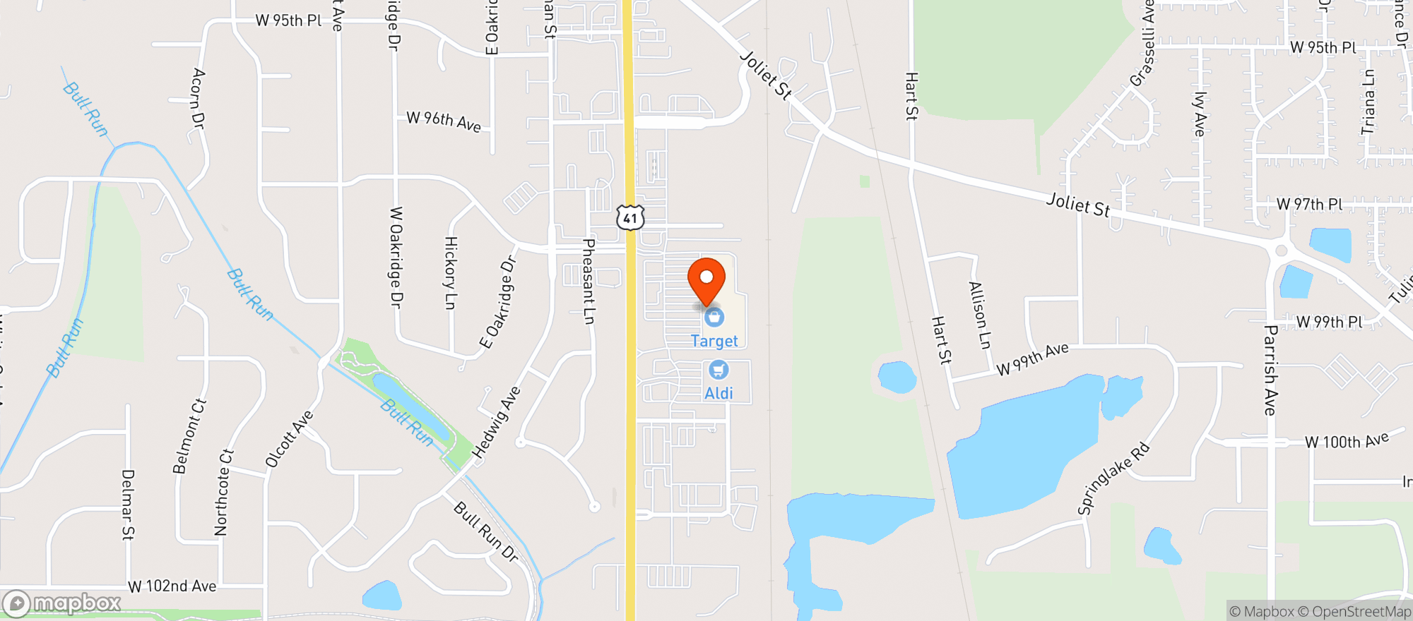 Map showing Target