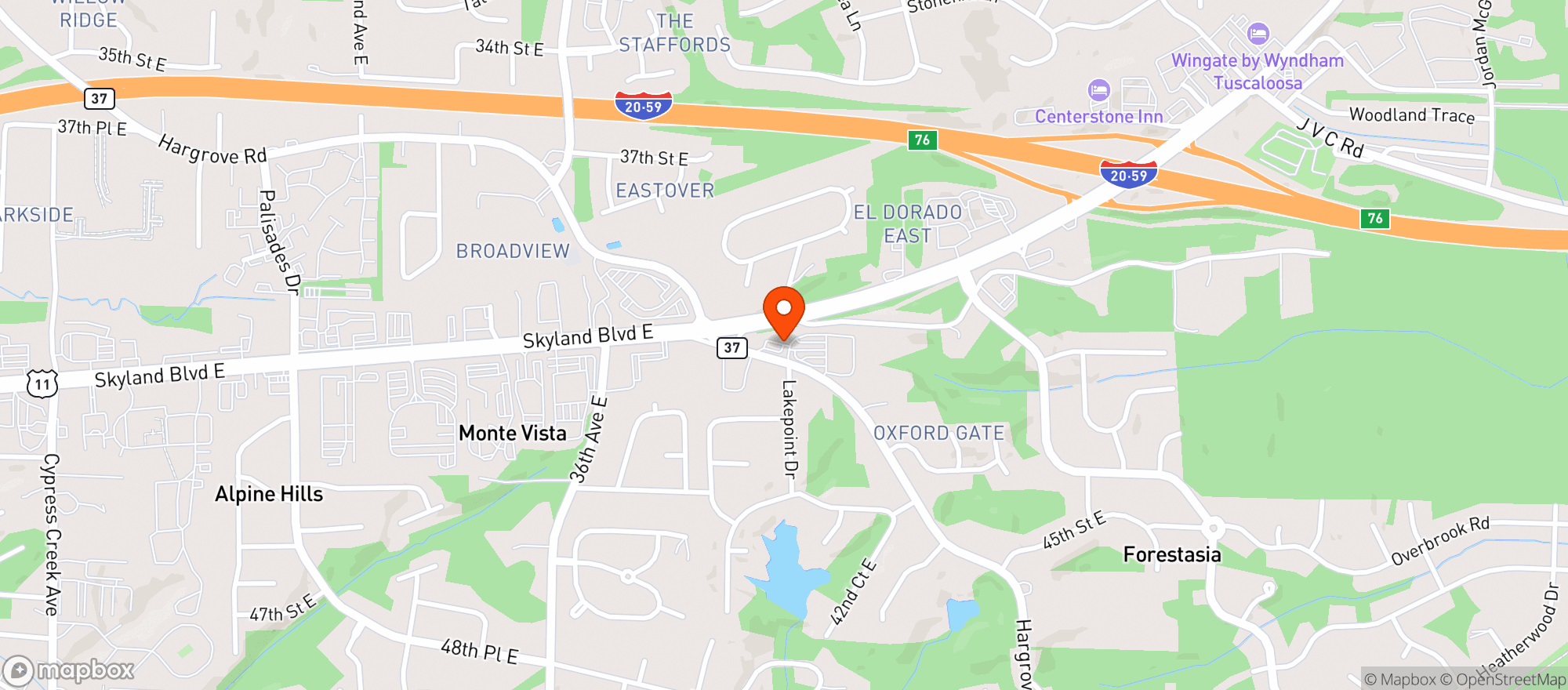 Map showing Walmart Neighborhood Market