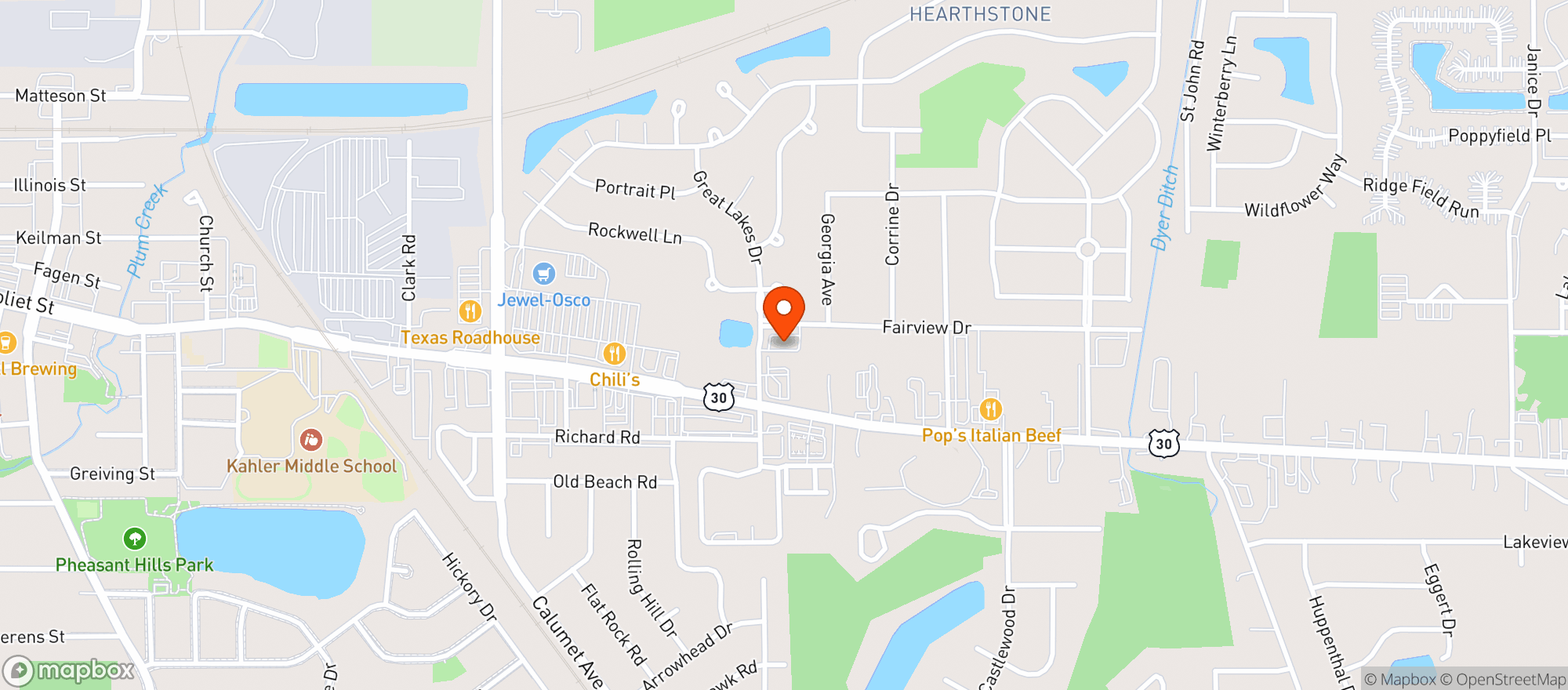 Map showing Robs Meat Chop & Deli