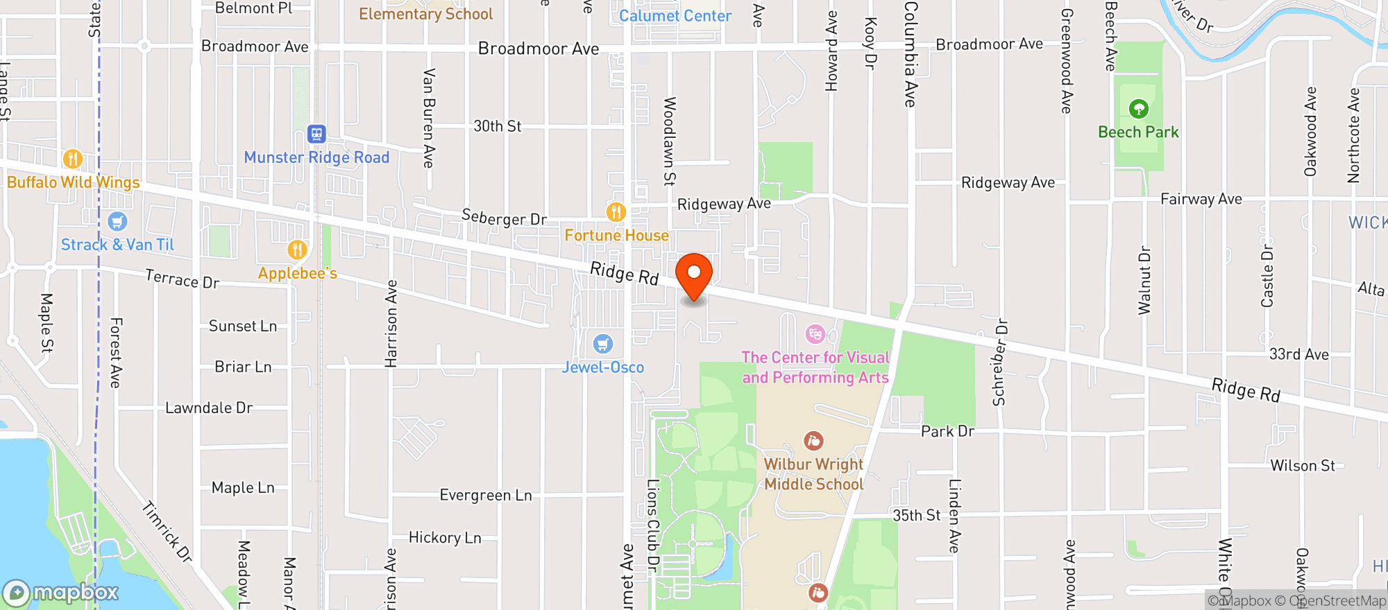 Map showing Shanti Wellness Center