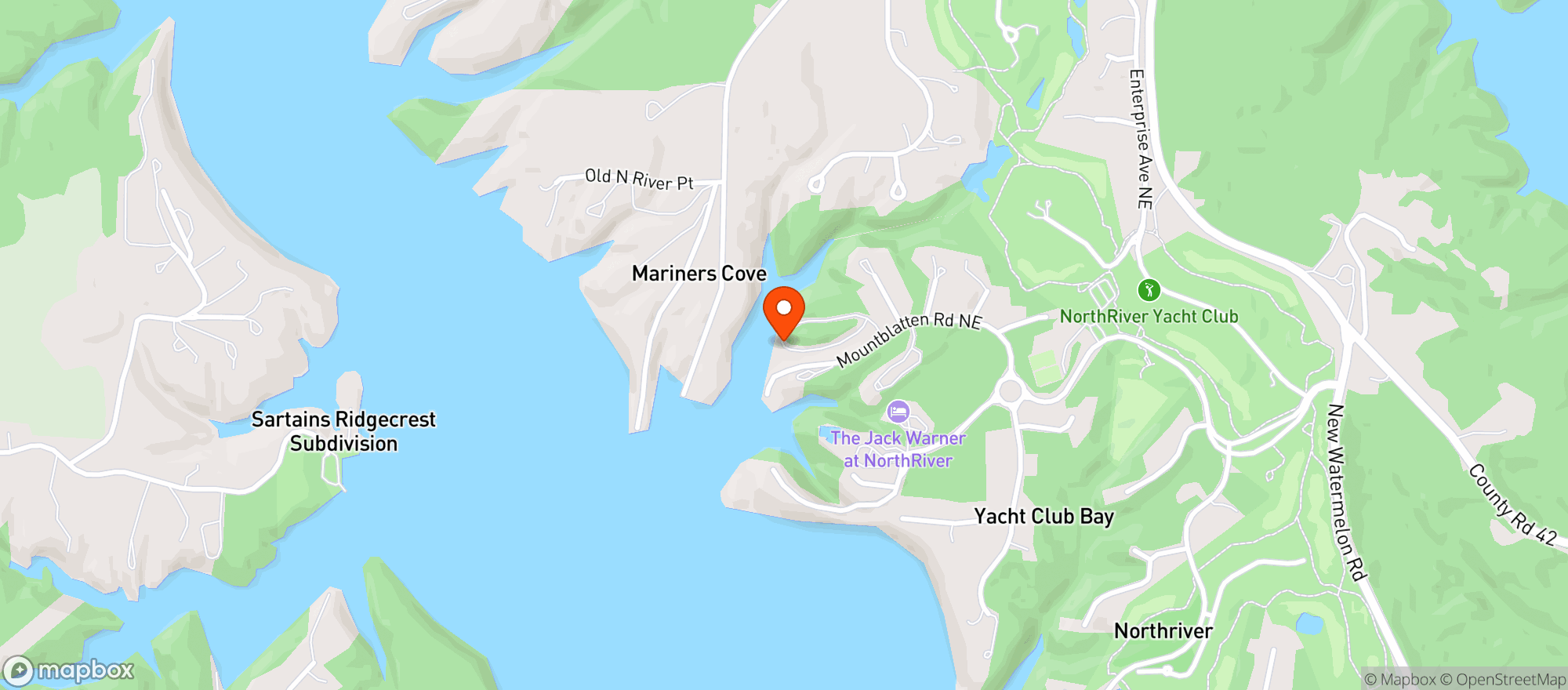 Map showing The Captains Club