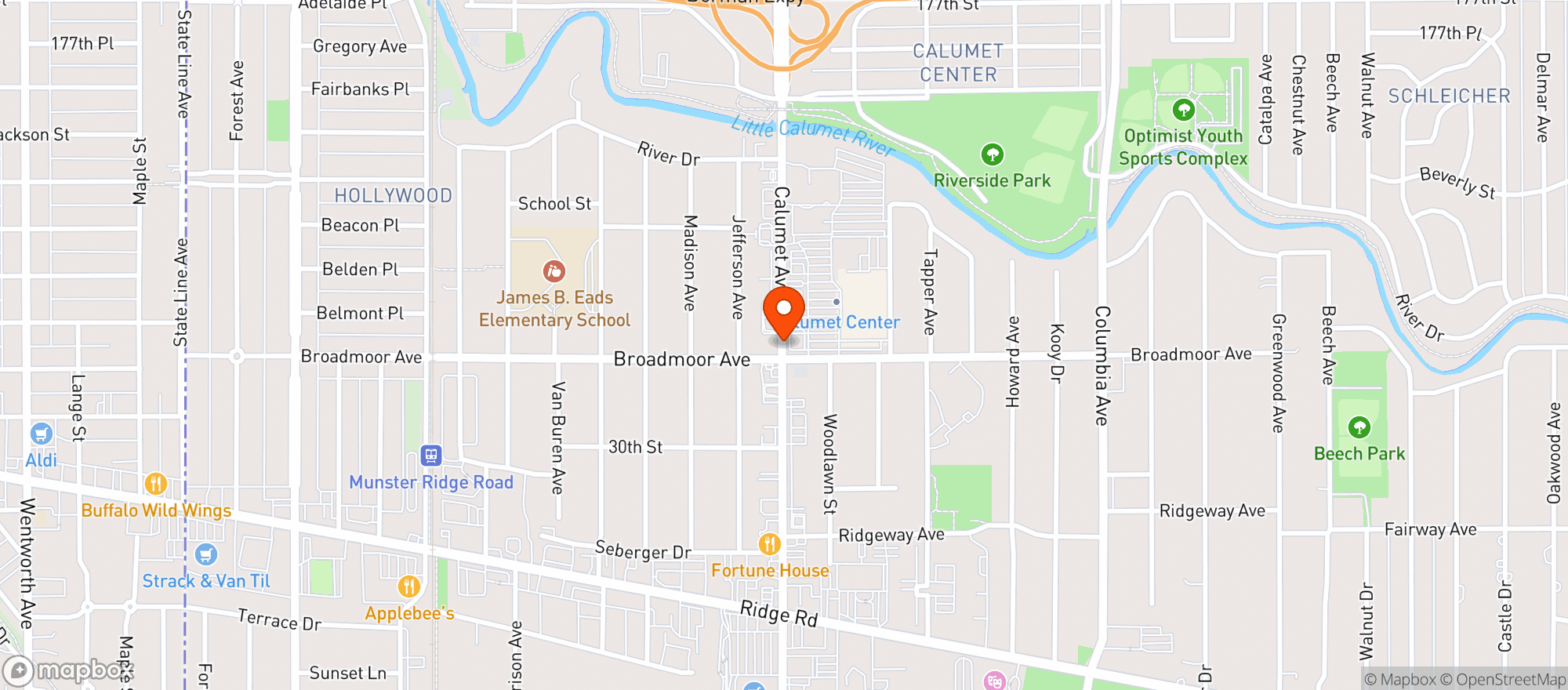 Map showing Target Store
