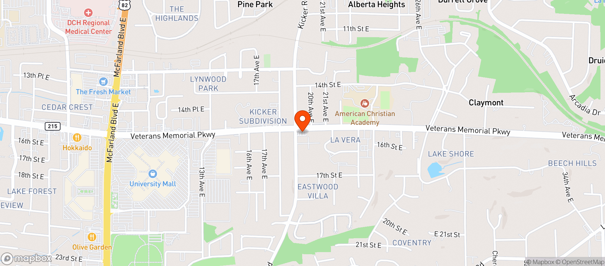 Map showing Shell Food Mart