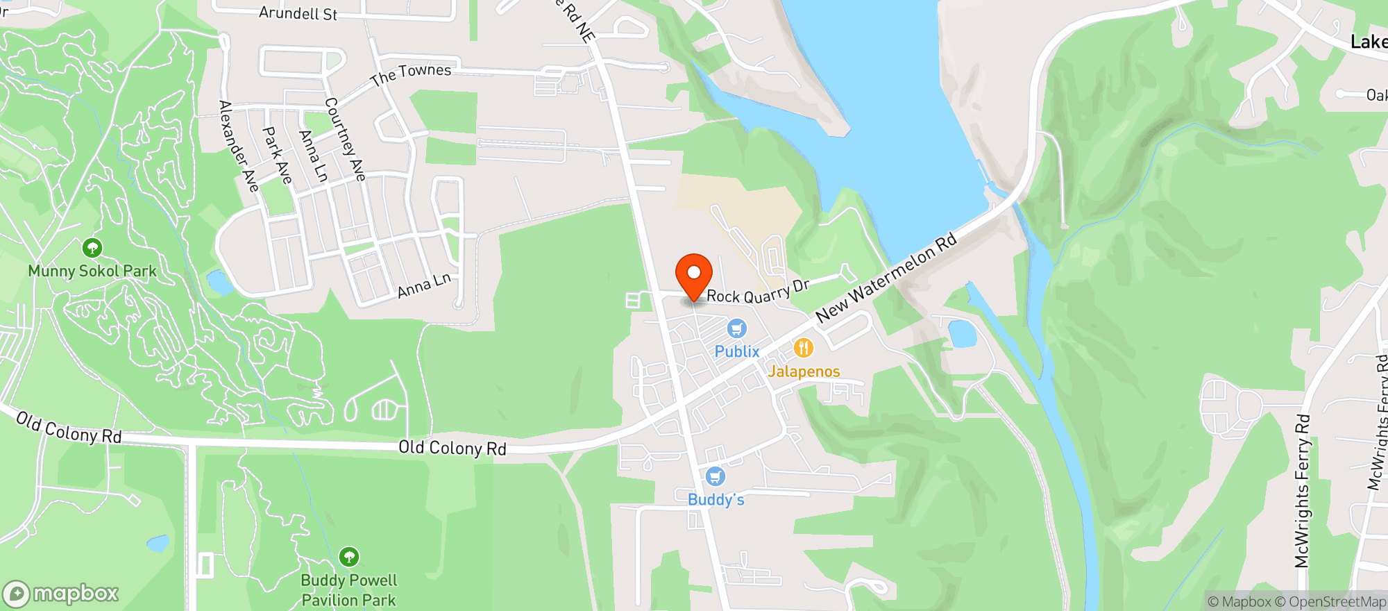 Map showing Publix