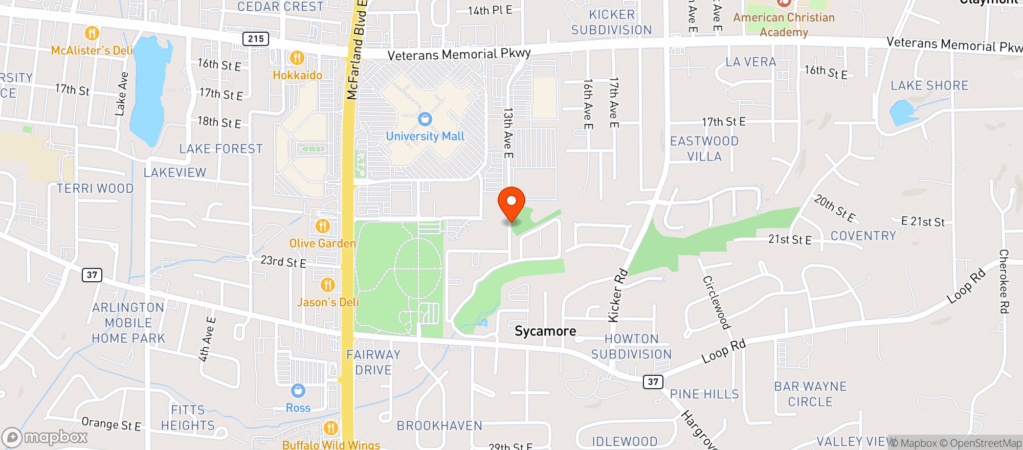 Map showing Supertarget
