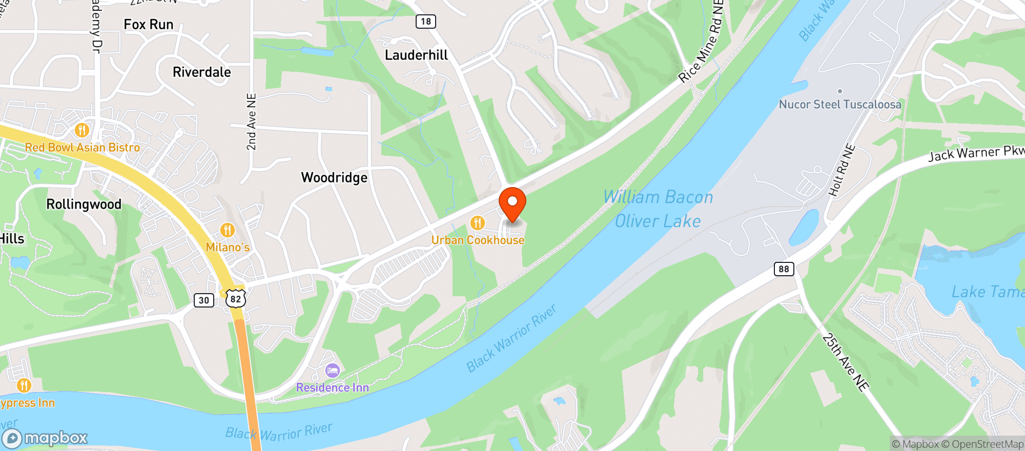 Map showing Avenue Pub