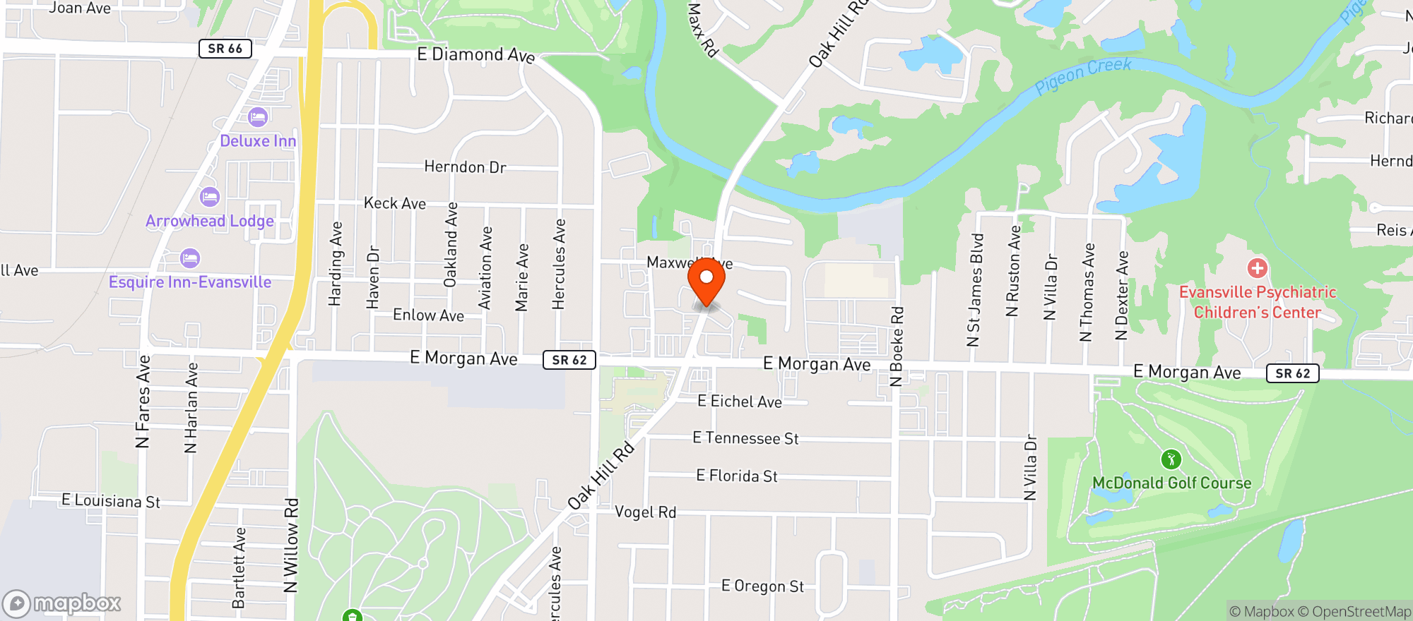 Map showing Frontier Liquors